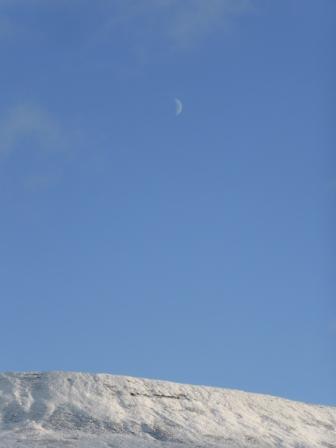 Crescent Moon over Park Fell