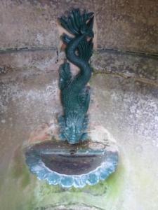 Sea serpent, dolphin fountain, Avenham Park
