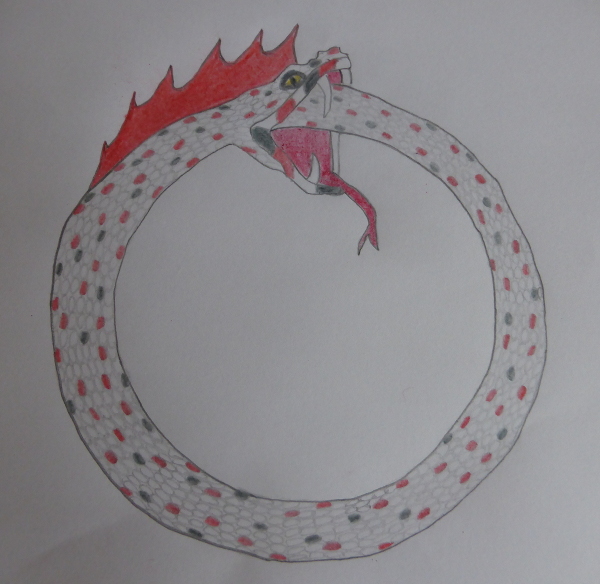 Speckled Crested Snake Ouroboros Med