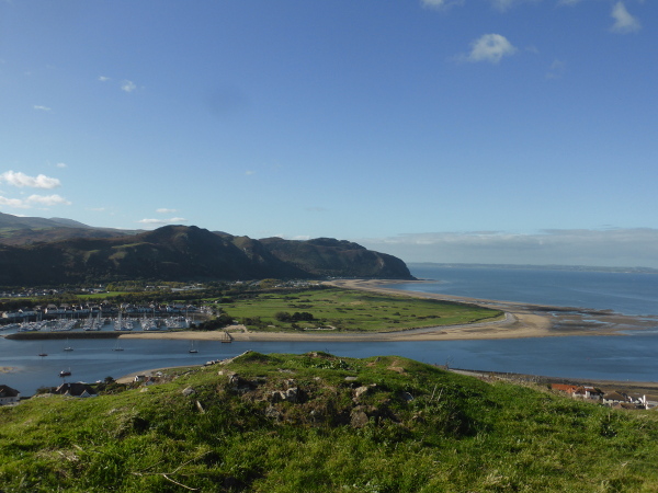 Deganwy Castle Site big hill summit II Conwy and Beach Med